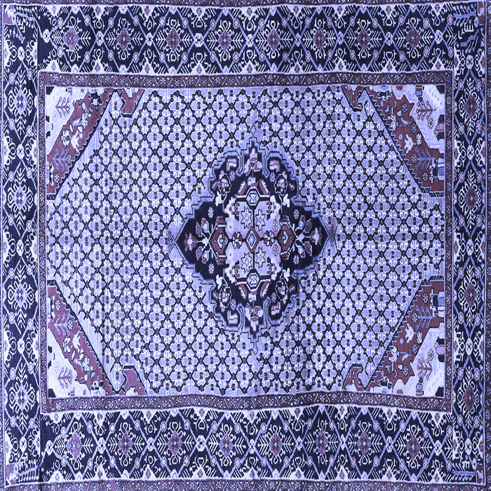 Square Persian Blue Traditional Rug, tr3382blu