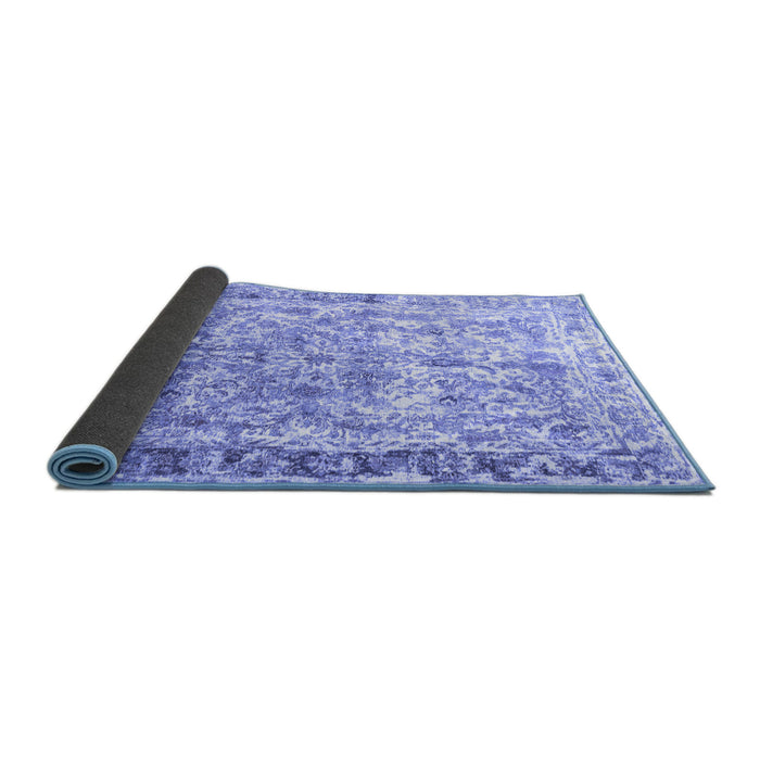 Sideview of Persian Blue Traditional Rug, tr3383blu