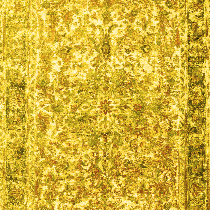 Machine Washable Persian Yellow Traditional Rug, wshtr3383yw