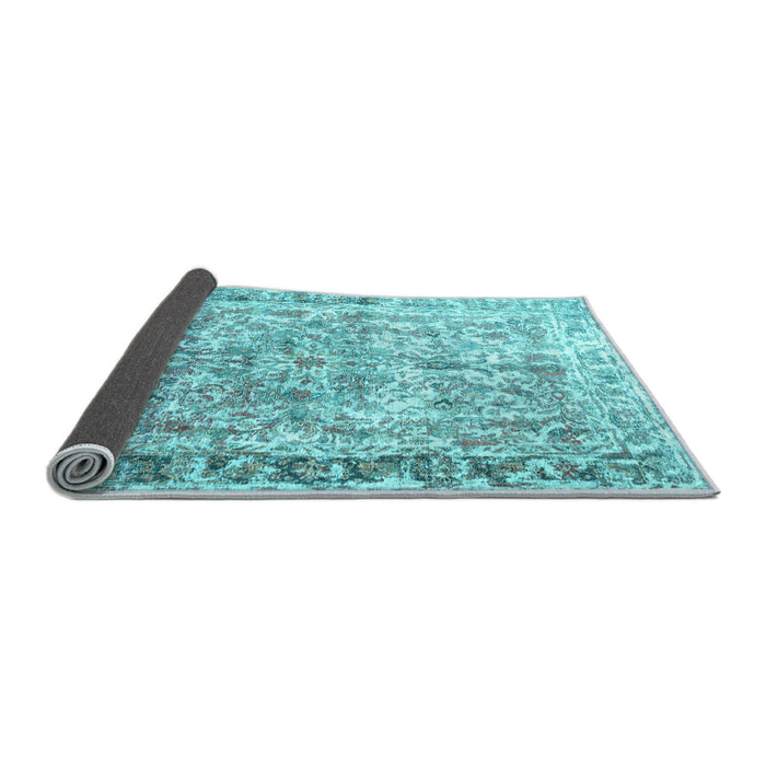 Sideview of Persian Light Blue Traditional Rug, tr3383lblu