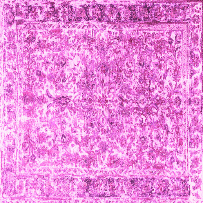 Square Persian Pink Traditional Rug, tr3383pnk