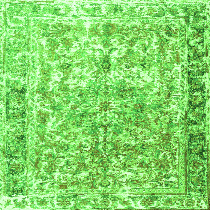Machine Washable Persian Green Traditional Area Rugs, wshtr3383grn