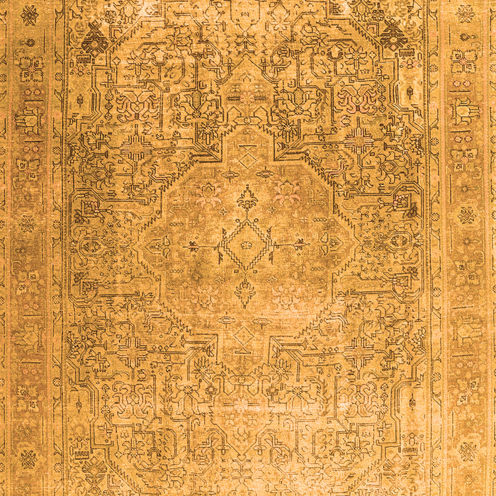 Serging Thickness of Machine Washable Persian Orange Traditional Area Rugs, wshtr3384org