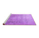 Sideview of Machine Washable Persian Purple Traditional Area Rugs, wshtr3384pur