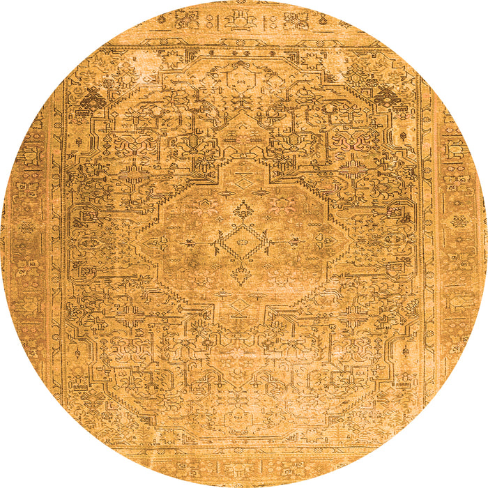 Machine Washable Persian Orange Traditional Area Rugs, wshtr3384org