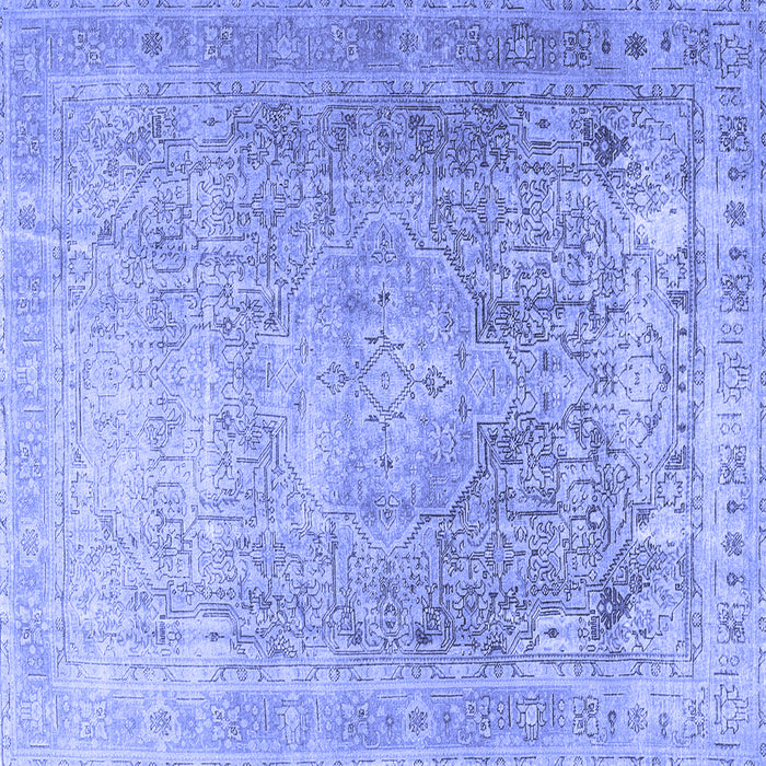 Square Persian Blue Traditional Rug, tr3384blu