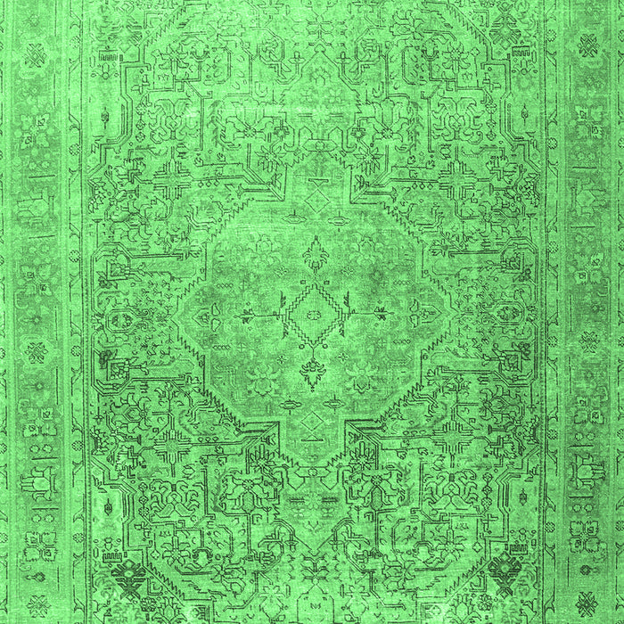 Machine Washable Persian Emerald Green Traditional Area Rugs, wshtr3384emgrn