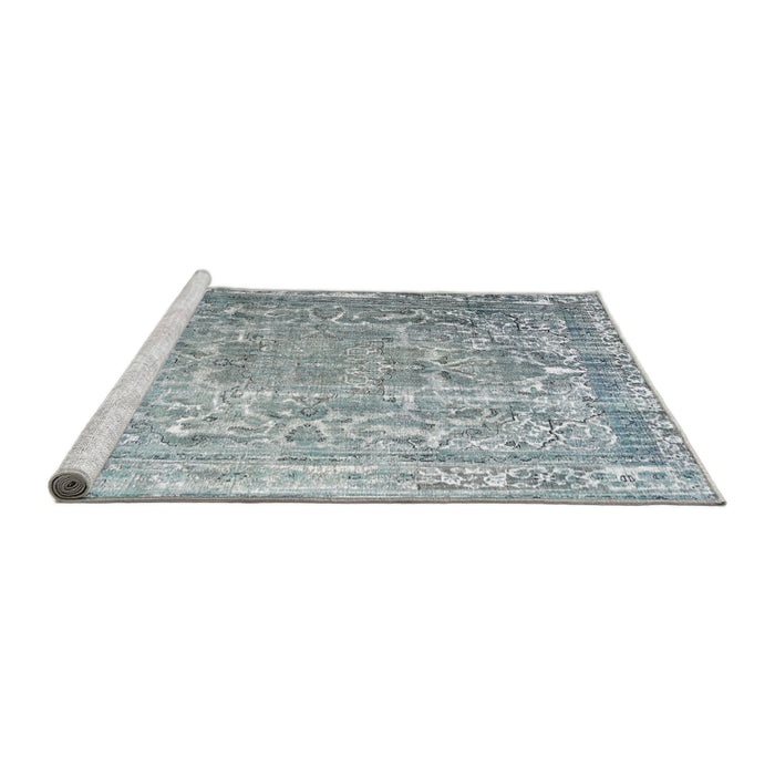 Sideview of Machine Washable Traditional Light Slate Gray Rug, wshtr3385