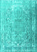 Machine Washable Persian Turquoise Traditional Area Rugs, wshtr3385turq