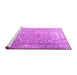 Sideview of Machine Washable Persian Pink Traditional Rug, wshtr3385pnk