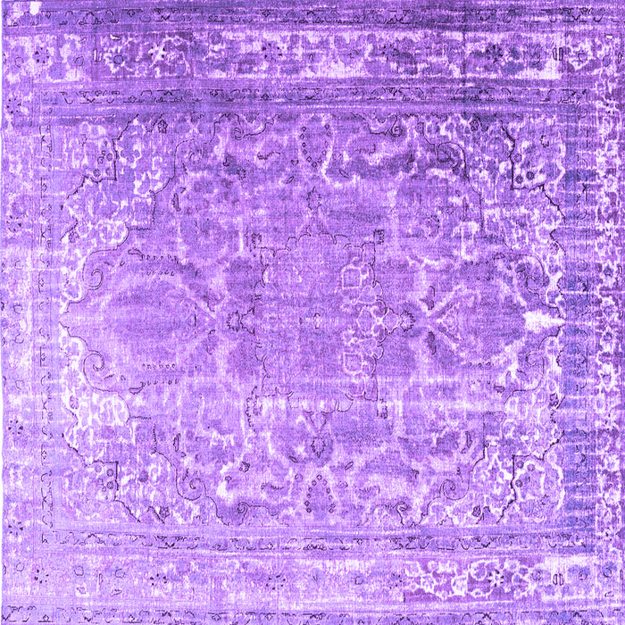 Square Persian Purple Traditional Rug, tr3385pur