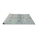 Sideview of Machine Washable Traditional Dark Gray Rug, wshtr3386