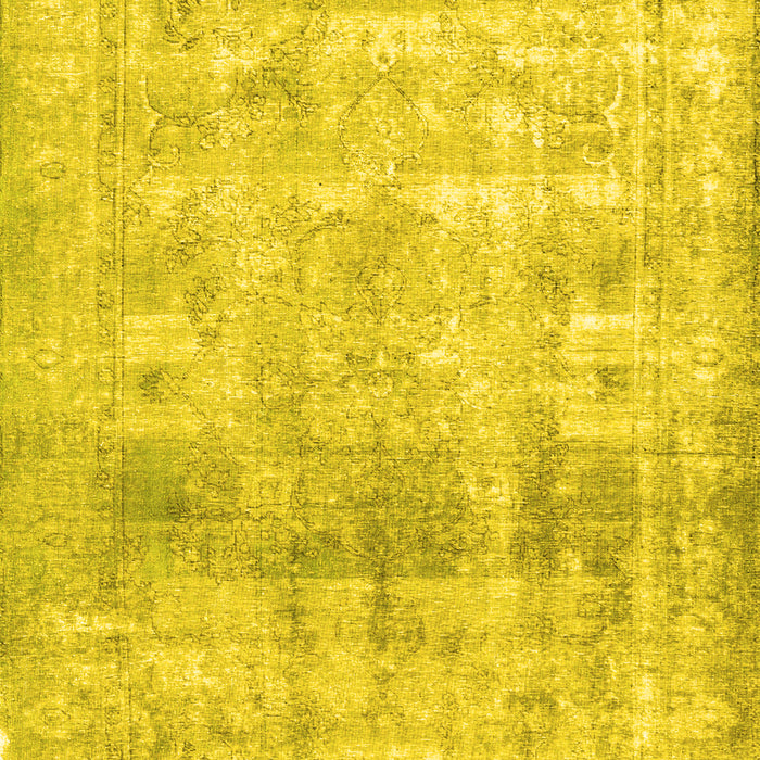 Machine Washable Persian Yellow Traditional Rug, wshtr3386yw