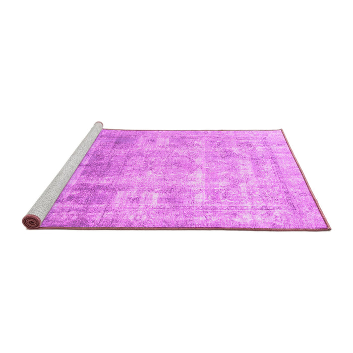 Sideview of Machine Washable Persian Pink Traditional Rug, wshtr3386pnk