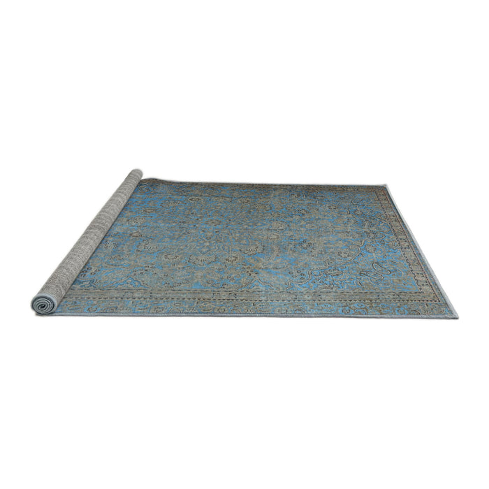 Sideview of Machine Washable Traditional Slate Granite Gray Rug, wshtr3387
