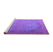 Sideview of Machine Washable Persian Purple Traditional Area Rugs, wshtr3387pur