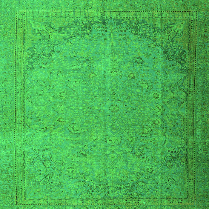 Serging Thickness of Persian Green Traditional Rug, tr3387grn