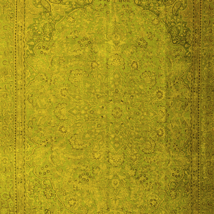 Machine Washable Persian Yellow Traditional Rug, wshtr3387yw