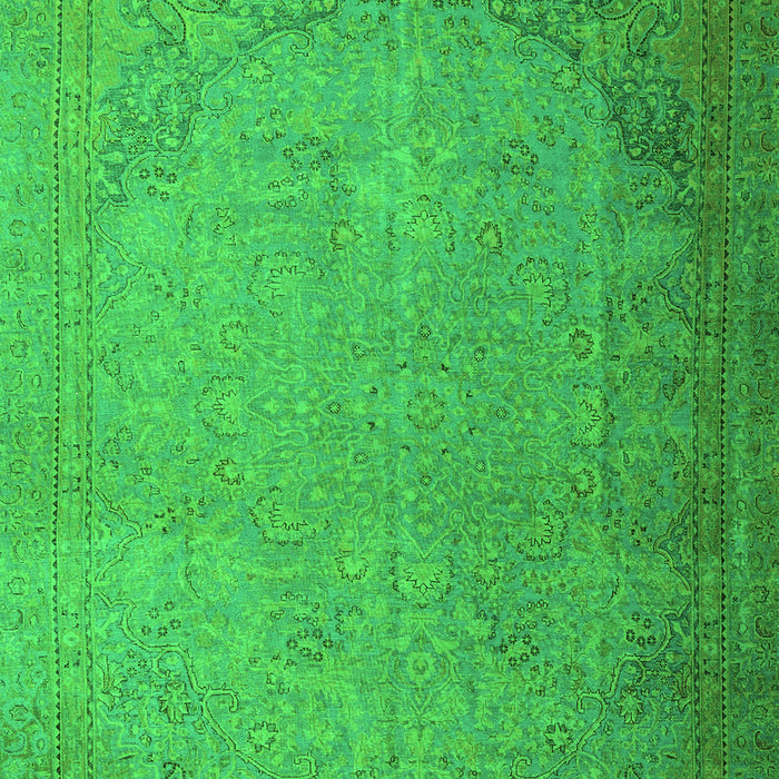 Serging Thickness of Machine Washable Persian Green Traditional Area Rugs, wshtr3387grn