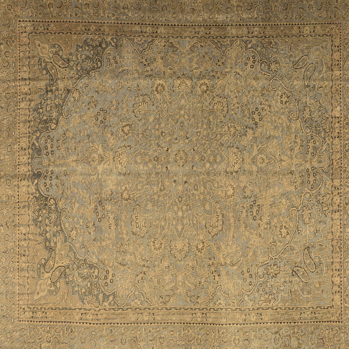 Square Machine Washable Persian Brown Traditional Rug, wshtr3387brn