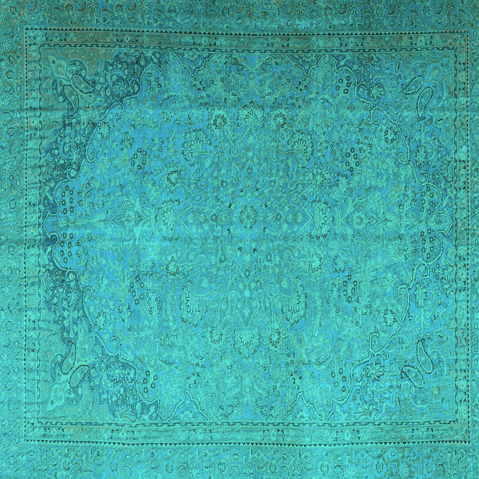 Square Persian Turquoise Traditional Rug, tr3387turq