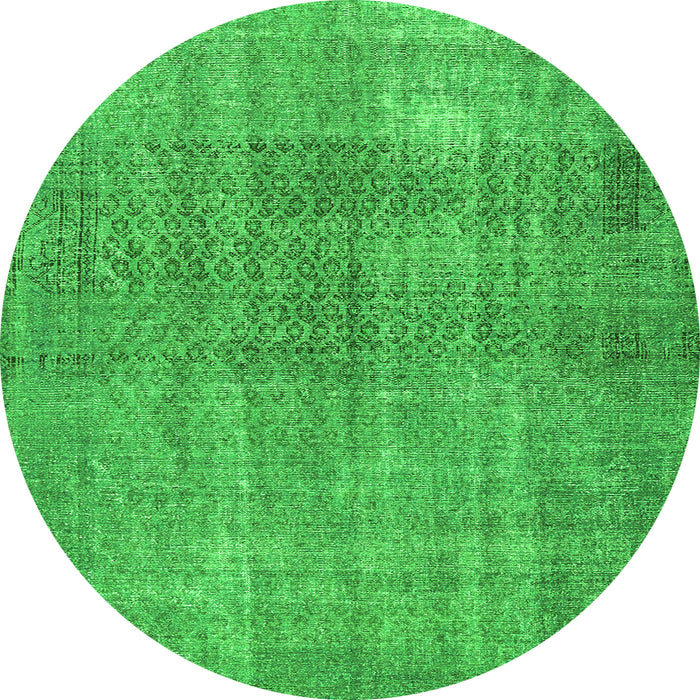 Square Persian Green Traditional Rug, tr3388grn