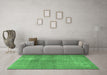 Machine Washable Persian Emerald Green Traditional Area Rugs in a Living Room,, wshtr3388emgrn