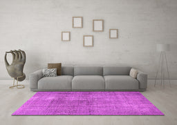 Machine Washable Persian Pink Traditional Rug in a Living Room, wshtr3388pnk