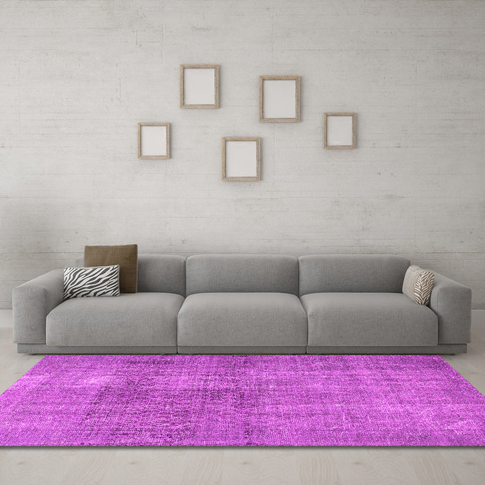 Machine Washable Persian Pink Traditional Rug in a Living Room, wshtr3388pnk