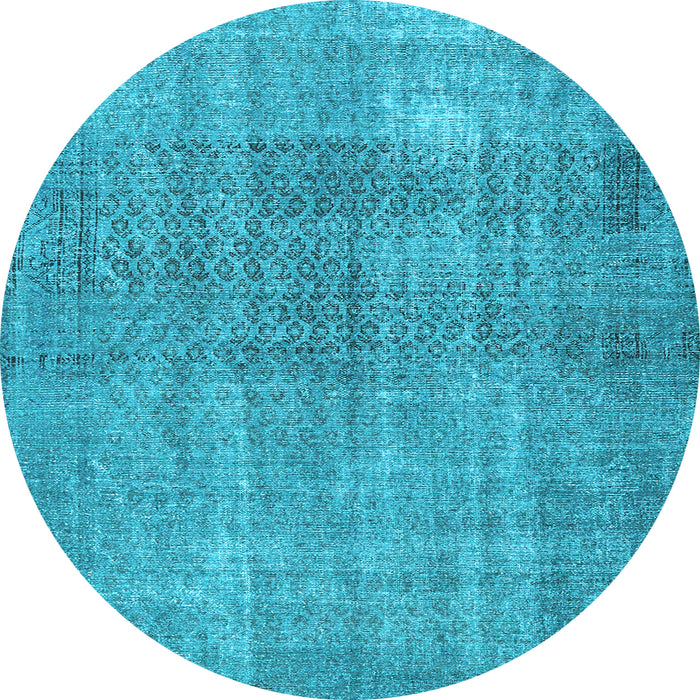 Round Persian Light Blue Traditional Rug, tr3388lblu