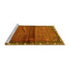 Sideview of Machine Washable Persian Yellow Traditional Rug, wshtr3389yw