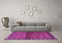 Machine Washable Persian Purple Traditional Rug, wshtr3389pur