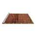 Sideview of Machine Washable Persian Brown Traditional Rug, wshtr3389brn