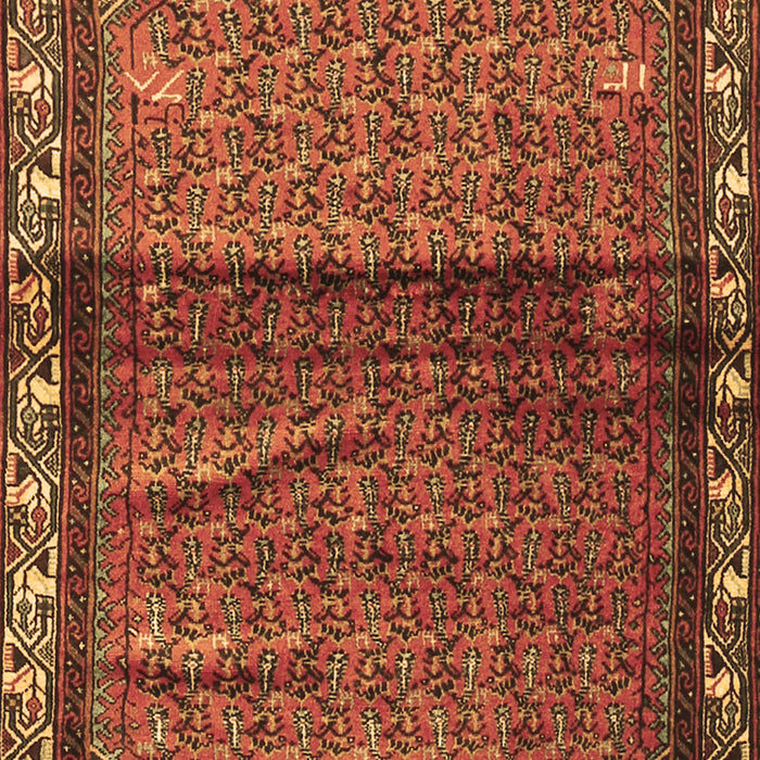 Machine Washable Persian Brown Traditional Rug, wshtr3389brn