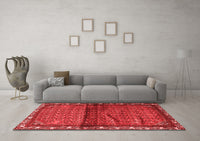 Machine Washable Persian Red Traditional Rug, wshtr3389red