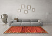 Machine Washable Persian Orange Traditional Area Rugs in a Living Room, wshtr3389org