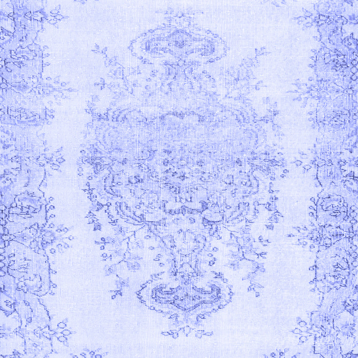 Machine Washable Persian Blue Traditional Rug, wshtr338blu