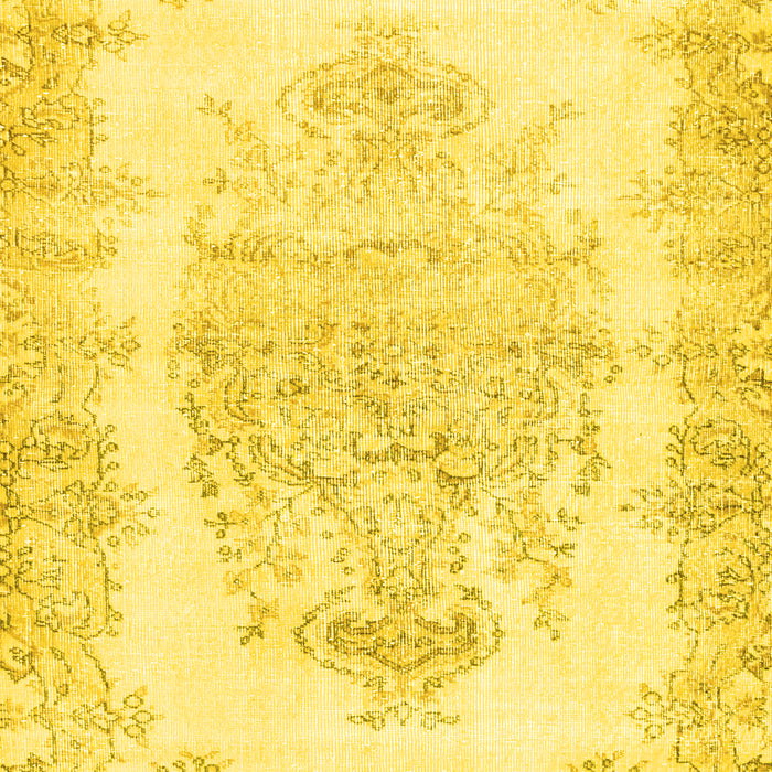 Machine Washable Persian Yellow Traditional Rug, wshtr338yw