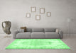 Machine Washable Persian Emerald Green Traditional Area Rugs in a Living Room,, wshtr338emgrn