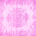 Square Persian Pink Traditional Rug, tr338pnk