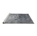 Sideview of Machine Washable Traditional Ash Gray Rug, wshtr3390