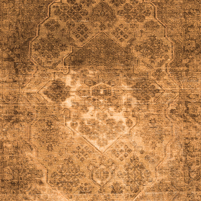 Serging Thickness of Machine Washable Persian Orange Traditional Area Rugs, wshtr3390org