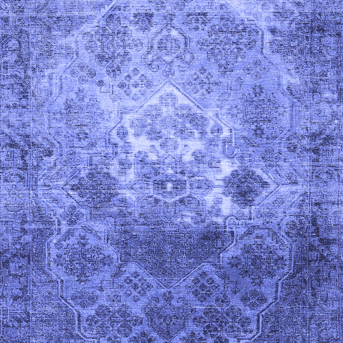 Machine Washable Persian Blue Traditional Rug, wshtr3390blu