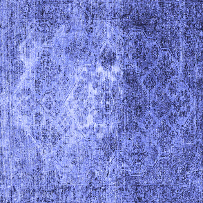Square Persian Blue Traditional Rug, tr3390blu