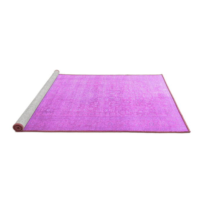 Sideview of Machine Washable Persian Purple Traditional Area Rugs, wshtr3391pur