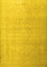 Machine Washable Persian Yellow Traditional Rug, wshtr3391yw