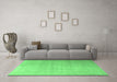 Machine Washable Persian Emerald Green Traditional Area Rugs in a Living Room,, wshtr3391emgrn