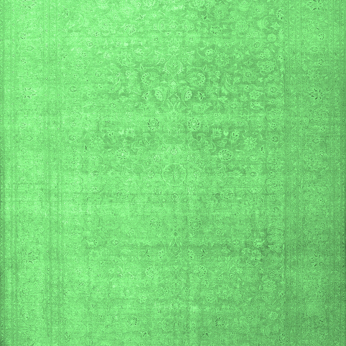 Machine Washable Persian Emerald Green Traditional Area Rugs, wshtr3391emgrn
