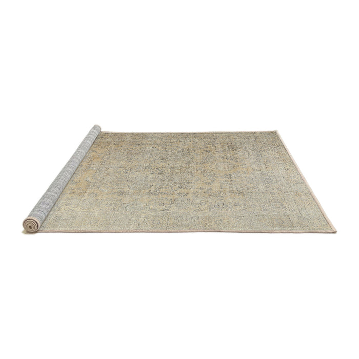 Sideview of Machine Washable Traditional Brown Rug, wshtr3392