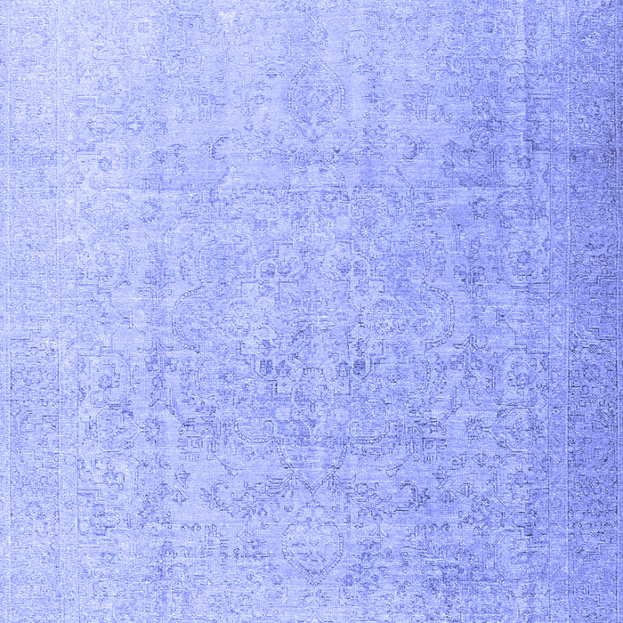 Machine Washable Persian Blue Traditional Rug, wshtr3392blu